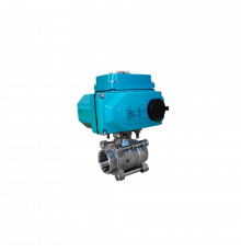 Кран шаровый муфтовый (3PC), AISI304 DN20 (3/4"), с электроприводом AC 220V (С-03)