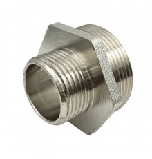 Ниппель латунь никель переходной Ду 40х25 (1 1/2"х1") НР SantechSystems