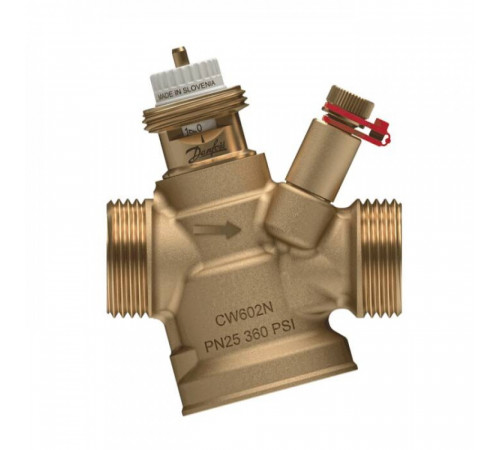 Клапан балансировочный автомат латунь AQT Ду 20 Ру25 НР с изм/нип Danfoss 003Z8233