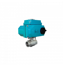 Кран шаровый муфтовый (2PC), AISI304 DN25 (1"), с электроприводом AC 220V (С-03)