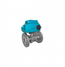 Кран шаровый фланцевый (3PC), DN25 (1"), AISI304, PN16, с электроприводом AC 220V (С-03)