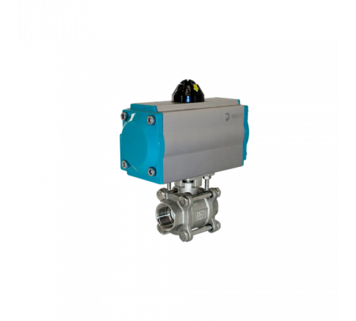 Кран шаровый муфтовый (3PC), AISI304 DN25 (1