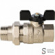 Кран шаровой полнопроходной STOUT - 1'1/4 (ВР/НГ, PN40, Tmax 150°С, ручка-бабочка черная) SVB-0007-000032
