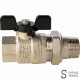 Кран шаровой полнопроходной STOUT - 1'1/4 (ВР/НГ, PN40, Tmax 150°С, ручка-бабочка черная) SVB-0007-000032