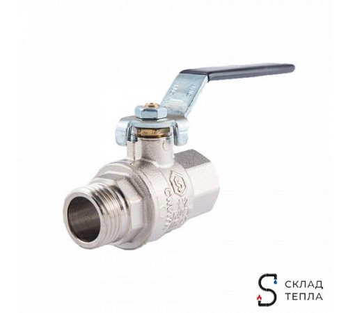 Кран шаровой полнопроходной STOUT - 1/2' (НР/ВР, PN40, Tmax 150°С, ручка-рычаг черная) SVB-0003-000015