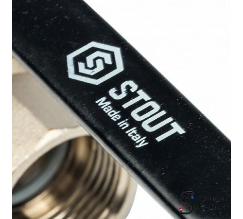 Кран шаровой полнопроходной STOUT - 3/4' (НР/ВР, PN40, Tmax 150°С, ручка-рычаг черная) SVB-0003-000020