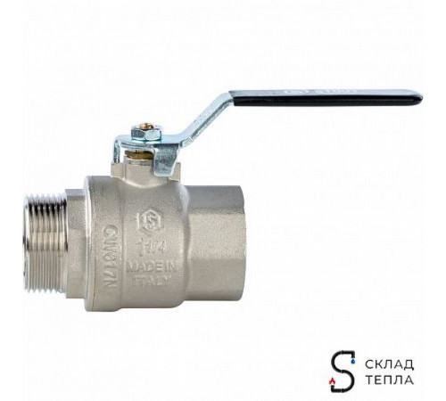 Кран шаровой полнопроходной STOUT - 1'1/4 (НР/ВР, PN40, Tmax 150°С, ручка-рычаг черная) SVB-0003-000032