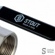 Кран шаровой полнопроходной STOUT - 1'1/4 (НР/ВР, PN40, Tmax 150°С, ручка-рычаг черная) SVB-0003-000032