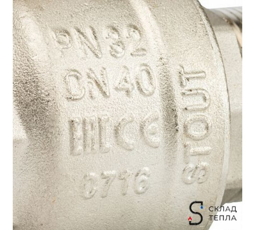 Кран шаровой полнопроходной STOUT - 1'1/2 (НР/ВР, PN40, Tmax 150°С, ручка-рычаг черная) SVB-0003-000040