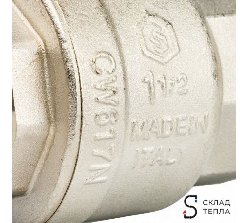Кран шаровой полнопроходной STOUT - 1'1/2 (НР/ВР, PN40, Tmax 150°С, ручка-рычаг черная) SVB-0003-000040