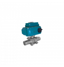 Кран шаровый приварной, AISI304 DN 125 (5"), с электроприводом AC 220V (C-60)