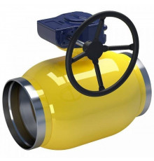 Кран стальной газовый NAVAL сварка-сварка DN125 PN25 с редуктором