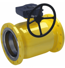Кран стальной газовый NAVAL фланец-фланец DN125 PN16 с редуктором