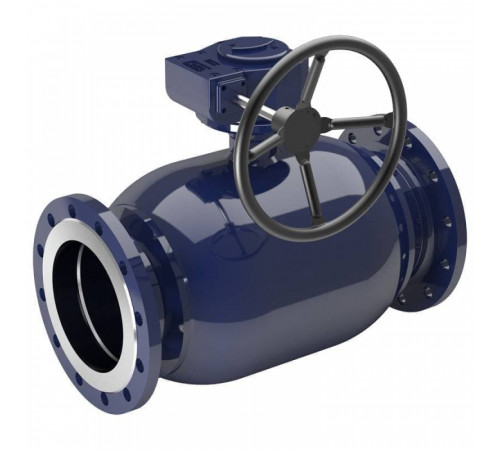 Кран стальной NAVAL фланец-фланец DN350 PN16 с редуктором