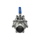 Кран шаровый приварной трехсоставной нержавеющий (3PC), AISI316 DN 100 (4