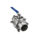 Кран шаровый приварной трехсоставной нержавеющий (3PC), AISI316 DN 100 (4