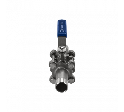 Кран шаровый приварной трехсоставной нержавеющий (3PC), AISI316 DN20 (3/4