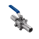 Кран шаровый приварной трехсоставной нержавеющий (3PC), AISI316 DN25 (1