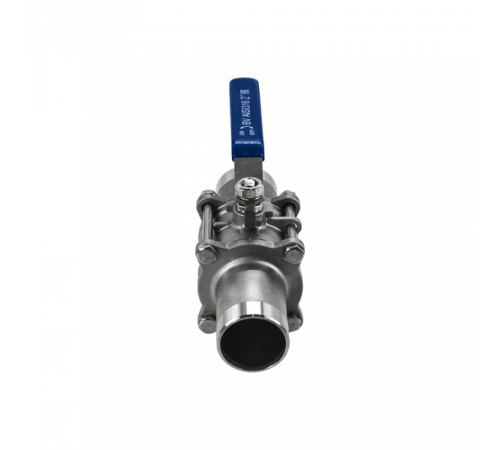 Кран шаровый приварной трехсоставной нержавеющий (3PC), AISI316 DN50 (2