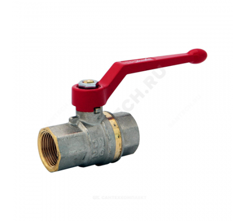 Кран шаровой латунь никель BVR Ду 100 Ру40 ВР полнопроходной рычаг Danfoss 065B8215