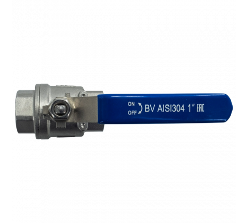 Кран шаровый муфтовый двусоставной нержавеющий (2PC), AISI316 DN25 (1