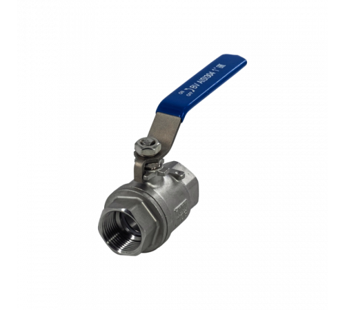 Кран шаровый муфтовый двусоставной нержавеющий (2PC), AISI316 DN25 (1