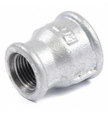 Муфта чугунная оцинкованная переходная ВВ Ду 25 х 15 ( 1" х 1/2" )