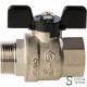 Кран шаровой полнопроходной STOUT - 3/4' (НР/ВР, PN40, Tmax 150°С, ручка-бабочка черная) SVB-0004-000020