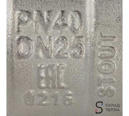 Кран шаровой полнопроходной STOUT - 1' (НР/НР, PN40, Tmax 150°С, ручка-бабочка черная) SVB-0006-000025