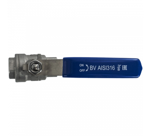 Кран шаровый муфтовый двусоставной нержавеющий (2PC), AISI316 DN10 (3/8