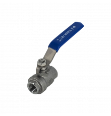 Кран шаровый муфтовый двусоставной нержавеющий (2PC), AISI316 DN10 (3/8"), (CF8M), PN64