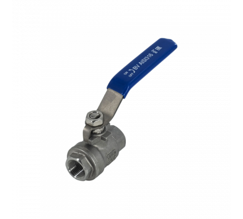 Кран шаровый муфтовый двусоставной нержавеющий (2PC), AISI316 DN10 (3/8