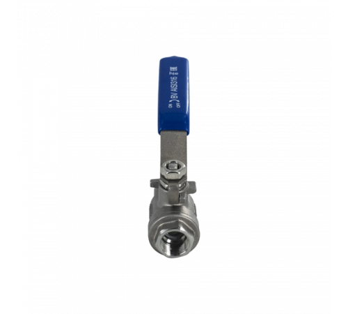 Кран шаровый муфтовый двусоставной нержавеющий (2PC), AISI316 DN10 (3/8