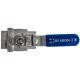 Кран шаровый муфтовый двусоставной с фиксатором нержавеющий (2PC), AISI304 DN20 (3/4