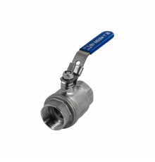 Кран шаровый муфтовый двусоставной с фиксатором нержавеющий (2PC), AISI304 DN25 (1"), (CF8), PN64