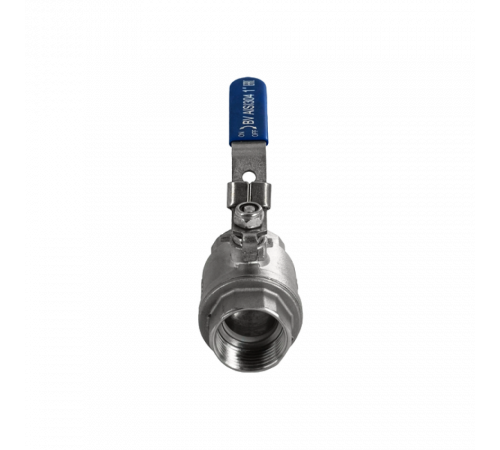 Кран шаровый муфтовый двусоставной с фиксатором нержавеющий (2PC), AISI304 DN25 (1