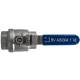 Кран шаровый муфтовый двусоставной с фиксатором нержавеющий (2PC), AISI304 DN25 (1