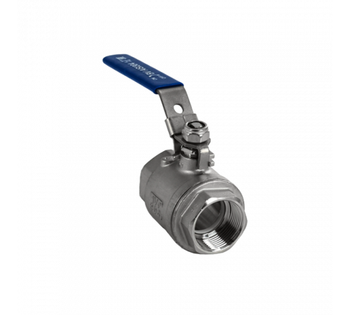 Кран шаровый муфтовый двусоставной с фиксатором нержавеющий (2PC), AISI304 DN32 (1_1/4