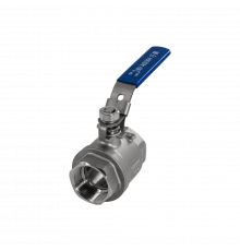 Кран шаровый муфтовый двусоставной с фиксатором нержавеющий (2PC), AISI304 DN40 (1_1/2"), (CF8),PN40