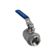 Кран шаровый муфтовый двусоставной с фиксатором нержавеющий (2PC), AISI304 DN40 (1_1/2