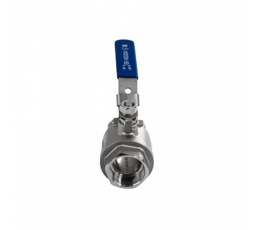 Кран шаровый муфтовый двусоставной с фиксатором нержавеющий (2PC), AISI304 DN40 (1_1/2