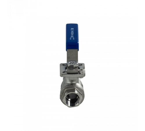 Кран шаровый муфтовый под привод нержавеющий (2PC), AISI304 DN20 (3/4