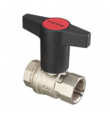 Кран шаровой полнопроходной Oventrop Optibal - 1/2' (ВР/ВР, PN16, Tmax 100°C, ручка-маховик черная) 1077104