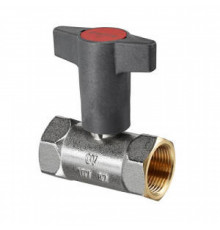 Кран шаровой полнопроходной Oventrop Optibal - 1'1/4 (ВР/ВР, PN16, Tmax 150°C, ручка-маховик черная) 1078710
