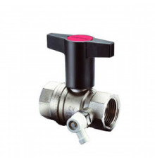 Кран шаровой полнопроходной Oventrop Optibal - 1/2' (ВР/ВР, PN16, 100°C, со сливным краном 1/4') 1077804
