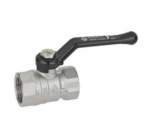 Кран шаровой Bugatti Arizona 600 - 1/2' (ВР/ВР, PN40, Tmax 120°С, ручка-рычаг черная) 06000001