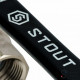 Кран шаровой с фильтром STOUT - 3/4' (ВР/ВР, PN30, Tmax 100°С, сетка 500 мкм, ручка-рычаг черная) SVF 0001 000020