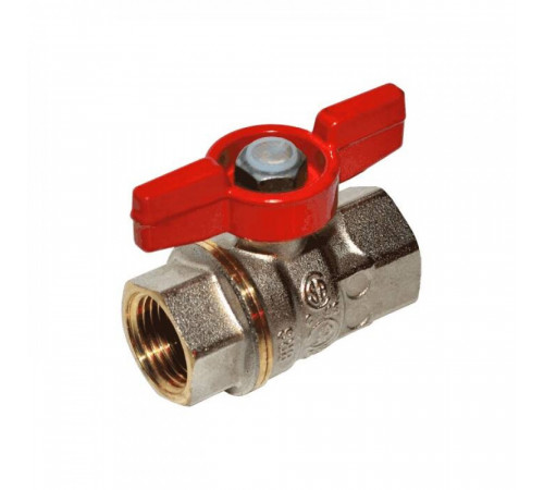 Кран шаровой латунь хром R251D Ду 20 Ру42 ВР бабочка Giacomini R251X004