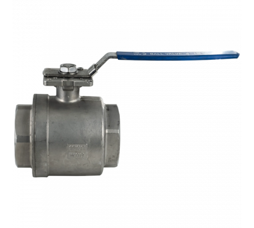 Кран шаровый муфтовый под привод нержавеющий (2PC), AISI304 DN 100 (4