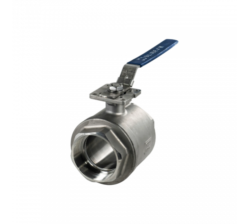 Кран шаровый муфтовый под привод нержавеющий (2PC), AISI304 DN 100 (4